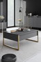 Hanah Home Conjunto de muebles de salón Luxe, Antracita y Oro